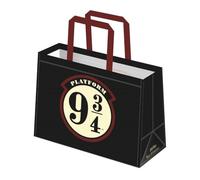 Harry Potter Platform 9 3/4 Reusable Tote Bag (One Size) (Black)
