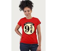 Harry Potter Platform Nine And Three Quarters T-Shirt In Red Red L