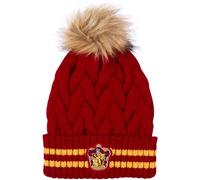 Harry Potter Pom Pom Knitted Hat, Gryffindor - Red, One Size Fits All