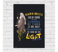 Harry Potter Print - Albus Dumbledore Happiness Quote Poster Wall Art (29.7cm x 42cm - A3)