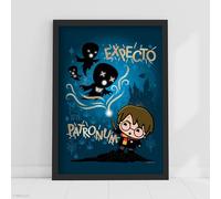 Harry Potter Print - Expecto Patronum Spell Charm Art Poster Wall Art (29.7cm x 42cm - A3)