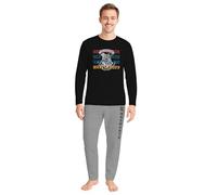 Harry Potter Pyjamas for Men - Hogwarts Pyjama Set Long Sleeve Top with Trousers Grey/Black
