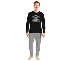 Harry Potter Pyjamas for Men - Hogwarts Pyjama Set Long Sleeve Top with Trousers Grey/Black