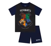 Harry Potter Pyjamas, Hogwarts Crest Boys Pyjamas, Summer Pjs For Boys, Short Sleeve Hogwarts Pjs, Blue 5-6 Years
