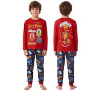 Harry Potter Pyjamas, Quidditch World Cup Boys Pyjamas | Long Sleeves For Winter, Harry Potter Front And Back Print, Puff Print Wording On The Boys Pjs, Winter Kids Pjs Set
