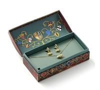 Harry Potter Quidditch Gift Box with Cute Golden Snitch Necklace & Earrings
