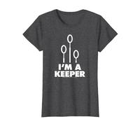 Harry Potter Quidditch I'm a Keeper T-Shirt, Women, Dark Heather Grey, 3X-Large