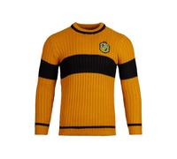 Harry Potter Quidditch Jumper, House Colours, Adult Sizes | Soft, Warm, Chunky Sweater with House Crest, Hogwarts Team Knit, Costume Gift for Harry Potter Fans