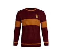 Harry Potter Quidditch Jumper, House Colours, Adult Sizes | Soft, Warm, Chunky Sweater with House Crest, Hogwarts Team Knit, Costume Gift for Harry Potter Fans