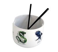 Harry Potter Ramen Bowl and Chopsticks House Crests Slytherin Hufflepuff Ravenclaw Watercolour Official Licensed