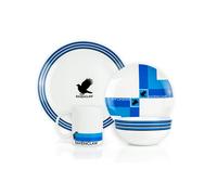 Harry Potter Ravenclaw 16 Piece Porcelain Dinnerware Set for 4 Includes 4 Dinner Plates 4 Salad Plates 4 Bowls and 4 Mugs