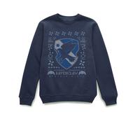 Harry Potter Ravenclaw Crest Christmas Jumper - Navy - L