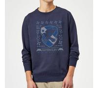 Harry Potter Ravenclaw Crest Christmas Jumper - Navy Navy XL