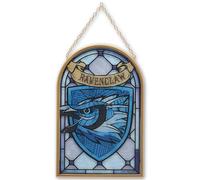 Harry Potter Ravenclaw Crest Hanging Glass Wall Decor - Vintage Ravenclaw Wall Art for Home