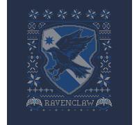 Harry Potter Ravenclaw Crest Women's Christmas T-Shirt - Navy - M