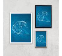 Harry Potter Ravenclaw Giclee Art Print - A4 - Wooden Frame