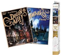 Harry Potter Retro Hogwarts and Diagon - Poster 2-Set Chibi Design Poster multicolour Onesize