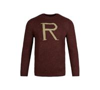 Harry Potter Ron Weasley ‘R’ Jumper, Replica Knit, Burgundy, Adult Sizes | Soft, Warm, Chunky Knit Sweater, Costume & Collectible Gift for Harry Potter Fans