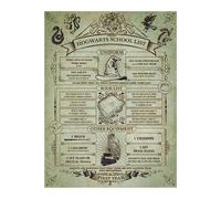 Harry Potter School List Canvas Print In Cream Cream