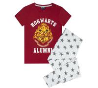 Harry Potter Short Sleeve Long Leg Pyjama Set (Womens Red)
