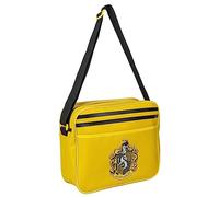 Harry Potter Shoulder Bag - Yellow - 33 x 28 x 15 cm - 100% PVC - With Shoulder Strap and Zip Closure - Hufflepuff Printed Design - Original Product Designed in Spain