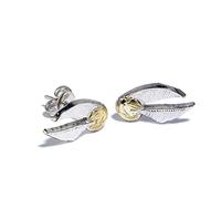 Harry Potter Silver Plated Golden Snitch Stud Earrings Earrings- WES004
