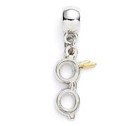 Harry Potter Silver Plated Lightning Bolt with Glasses Slider Charm by The Carat Shop