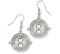 Harry Potter Silver Tone Time Turner Drop Earrings