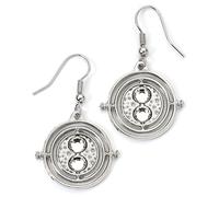 Harry Potter Silver Tone Time Turner Drop Earrings