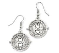 Harry Potter Silver Tone Time Turner Drop Earrings