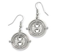 Harry Potter Silver Tone Time Turner Drop Earrings