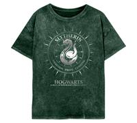 Harry Potter Slytherin Constellations Acid Wash T-Shirt In Green Green L