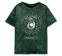 Harry Potter - Slytherin Constellations (Womens Acid Wash T-Shirt) Green