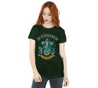 (XXL, Forest Green) Harry Potter Womens/Ladies Slytherin Crest Cotton Boyfriend T-Shirt