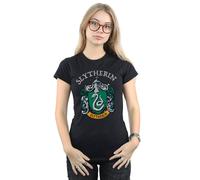(S, Black) Harry Potter Womens/Ladies Slytherin Crest Cotton T-Shirt