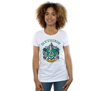 Harry Potter Slytherin Crest Cotton T-Shirt In White White XL