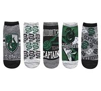 Harry Potter Slytherin Quidditch Juniors/Womens 5 Pack Ankle Socks Size 4-10