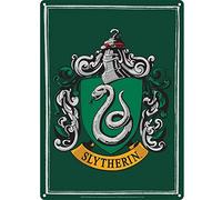 Half Moon Bay | Harry Potter Wall Art | Slytherin Crest Tin Signs | Harry Potter Posters For Bedroom | Harry Potter Bedroom Decor & Boys Bedroom Accessories | Metal Harry Potter Bedroom Wall Art