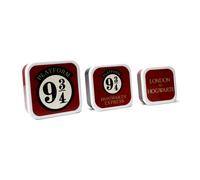 Harry Potter Snack Boxes Set Of 3 - (Platform 9 3/4) In Red Red