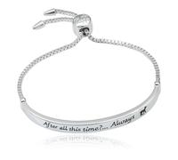 Harry Potter Snape's Love Always Bar Lariat Bracelet Silver Plated 8