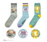 Cinereplicas Harry Potter - Set of 3 Pairs of Dobby Socks One Size - Official Licensed, Multicoloured, 35-45