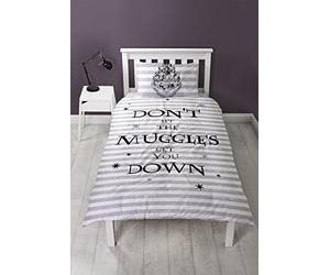 Harry Potter Spell Single Duvet Cover Set | Don’t Let The Muggles Down Design | Two Sided Reversible Design