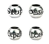 Harry Potter Spells Charm Beads Set (Pack Of 4) In Silver Silver