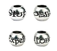 Harry Potter Spells Charm Beads Set (Pack Of 4) In Silver Silver One Size