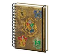 Harry Potter A5 Sr72083 "hogwarts Crests" Notebook - Hogwarts Crests Official - notebook a5 hogwarts crests official sr72083 lined wiro quibbler