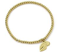 Harry Potter Stainless Steel Golden Snitch Gold Ball Bead Bracelet