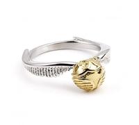 Harry Potter Stainless Steel Golden Snitch Ring - Polished Quality | Acotis - Size S - Stainless Steel / Chromium / Nickel