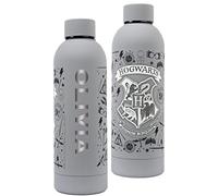 Harry Potter Stainless Steel Water Bottle Personalised Drink Bottle Grey Hogwarts Gryffindor Gift for Girls Leakproof BPA Free - 700 ml