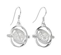Harry Potter Sterling Silver & Crystal Time Turner Drop Earrings