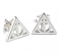 Harry Potter Sterling Silver Deathly Hallows Earrings Silver One Size